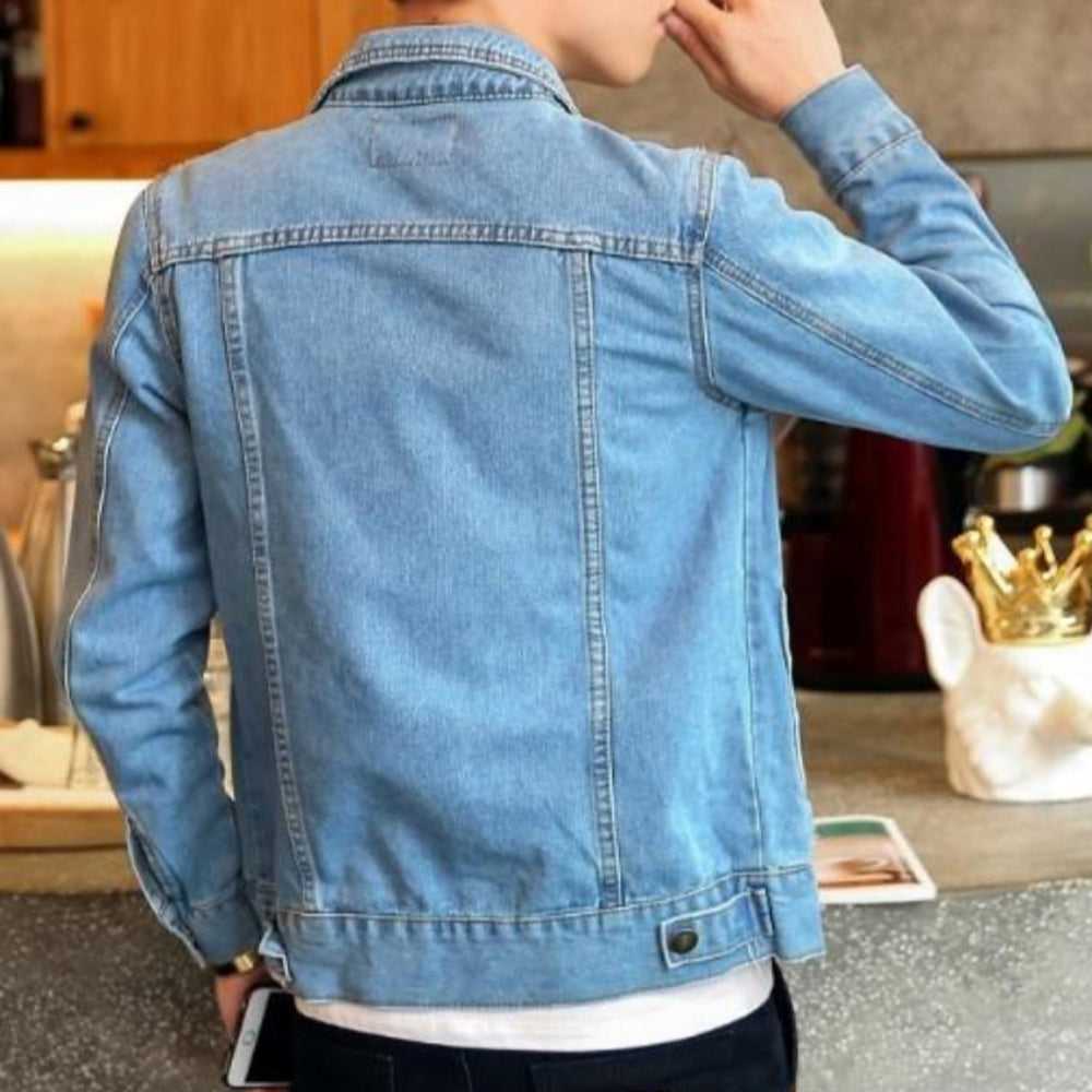 Denim Jackets Men Classic Dual Pocket Denim Jean Jacket OPMJ06301A-BLU-XS 69 $ Coats Onetify Stew's Incense