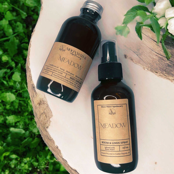  Meadow - Reed Diffusers & Room Sprays sku-42004639350874 12 $ Shop All Moon Water Apothecary Stew's Incense