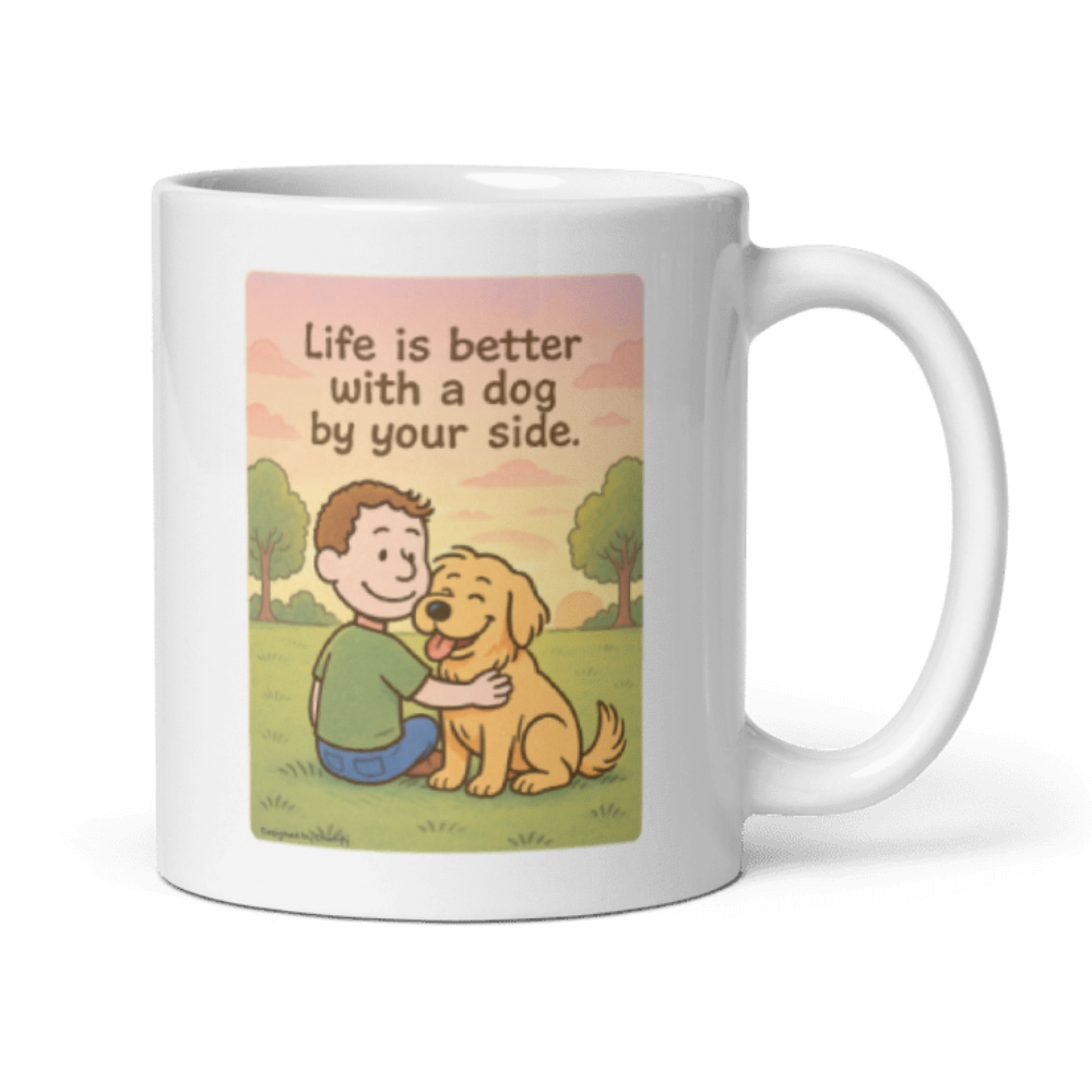 mug Man with His Dog, Life is Better with a Dog Mug 6236983_1320 24 $ Shop All Onetify Stew's Incense
