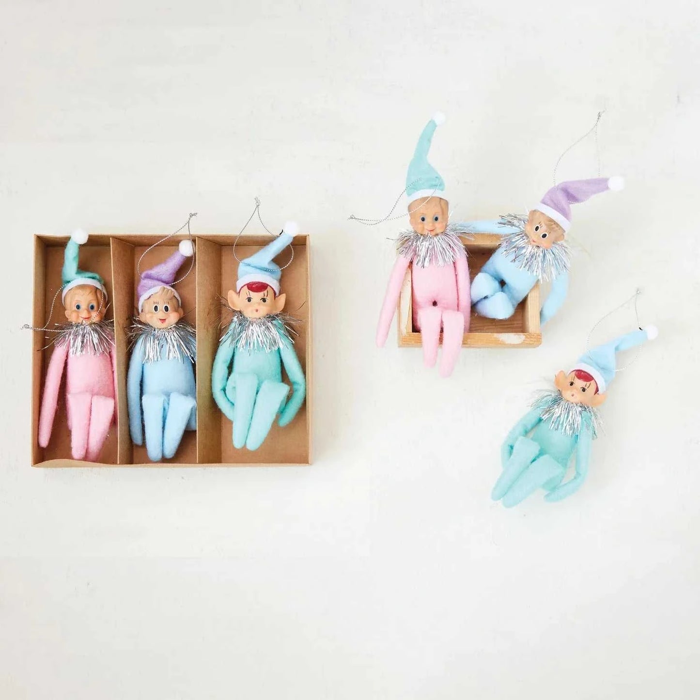 Seasonal & Holiday Decorations Pastel MCM KneeHugger Elf Ornaments, Set of 3 Vintage Reproduction XS9030 29 $ Christmas Quirks! Stew's Incense