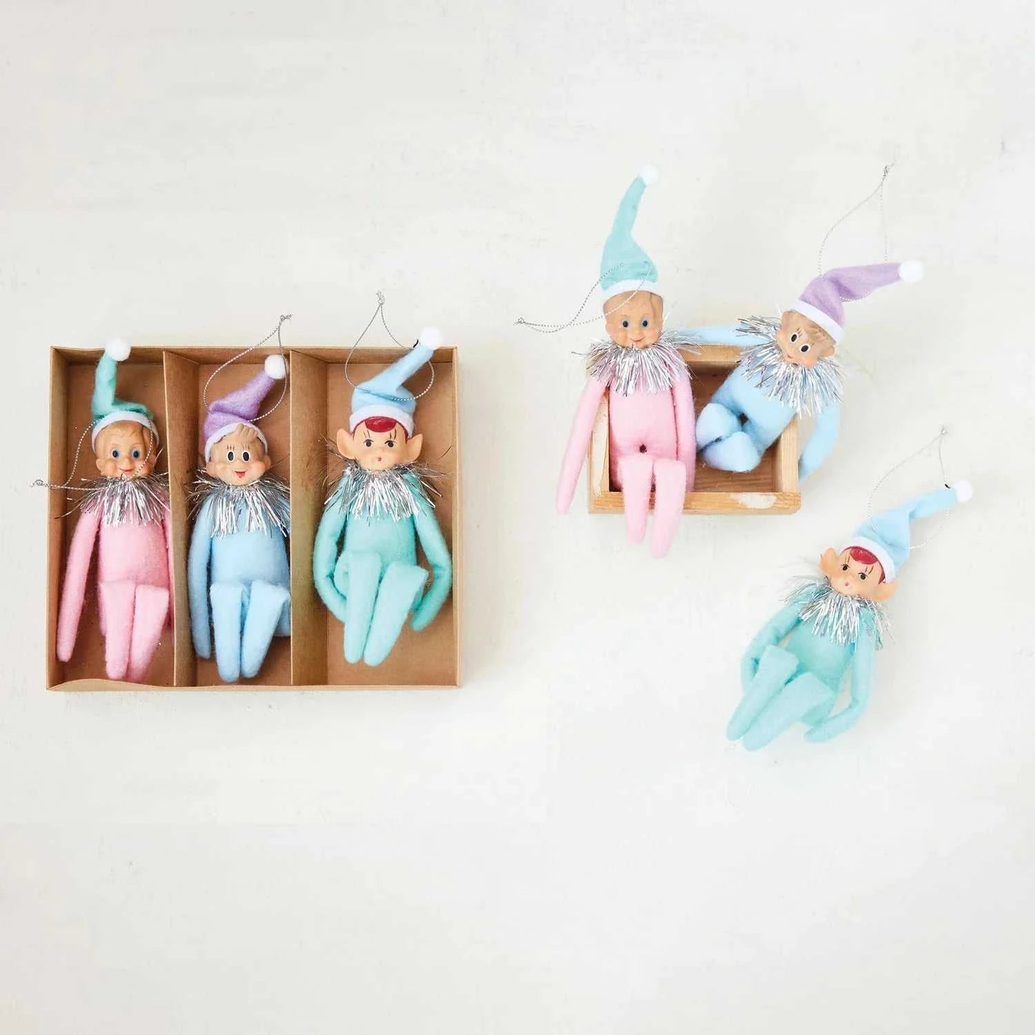 Seasonal & Holiday Decorations Pastel MCM KneeHugger Elf Ornaments, Set of 3 Vintage Reproduction XS9030 29 $ Christmas Quirks! Stew's Incense