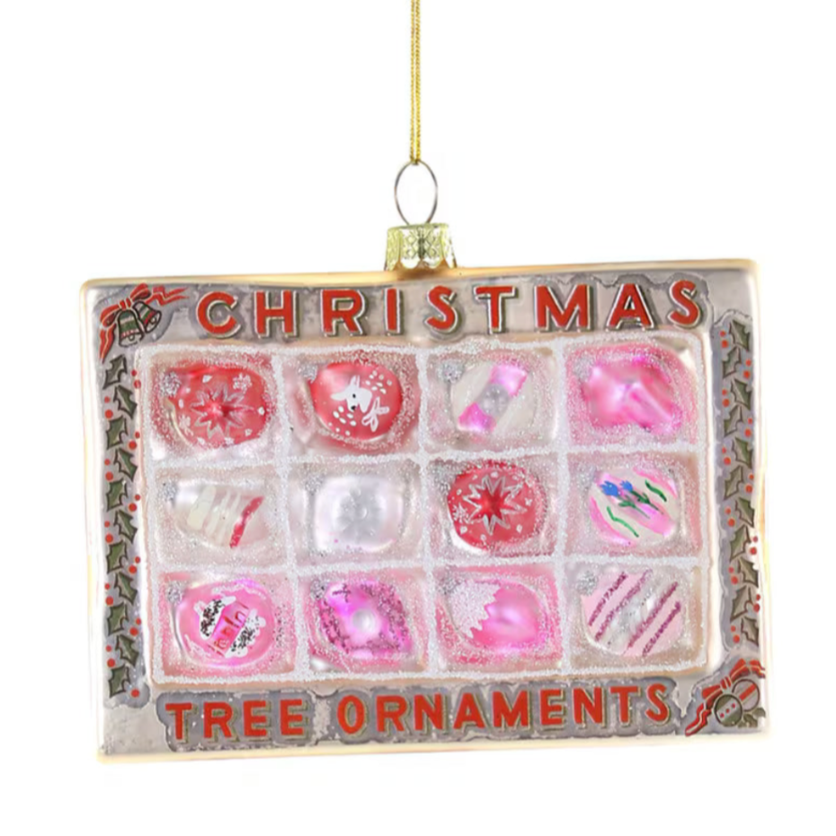 Holiday Ornaments Box of Pink Vintage XMAS Ornament GL-704 19 $ Christmas Quirks! Stew's Incense
