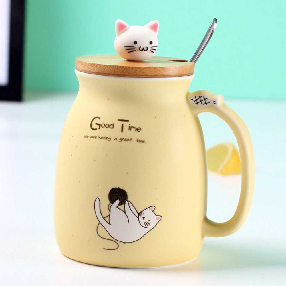 Mug Adorable Cat Cartoon Ceramic Coffee Mug CTM10211A-PNK 36 $ Mugs Onetify Stew's Incense