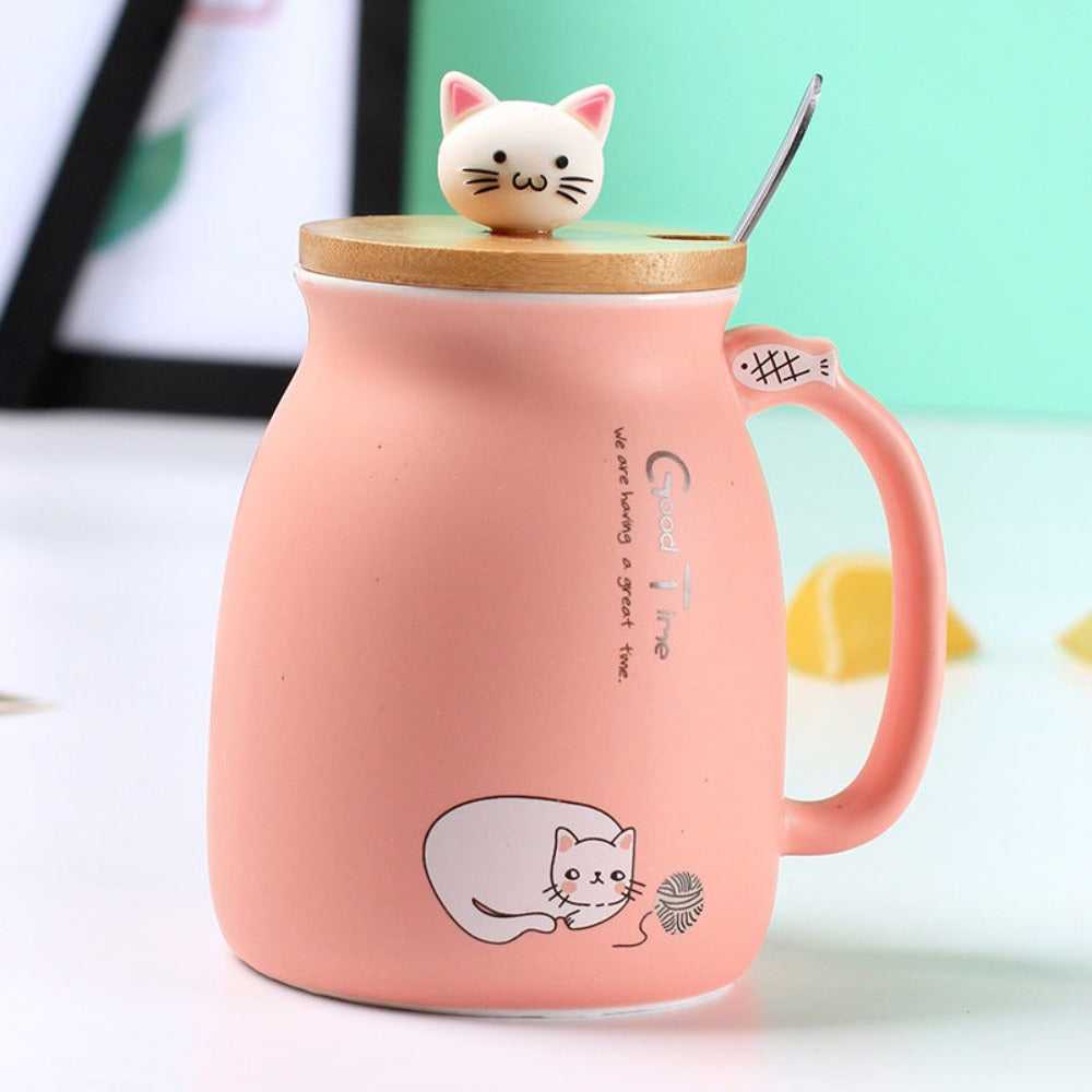 Mug Adorable Cat Cartoon Ceramic Coffee Mug CTM10211A-PNK 36 $ Mugs Onetify Stew's Incense