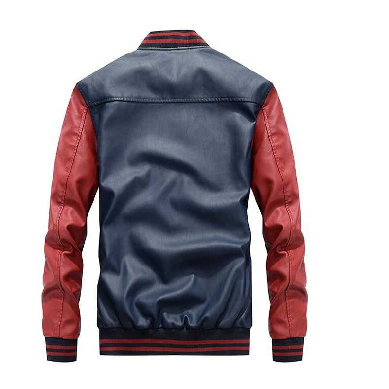 Men Jacket Promo 2025 Mens Baseball Faux Leather Jacket OP0323MJ-YEL-S 86 $ Coats Onetify Stew's Incense