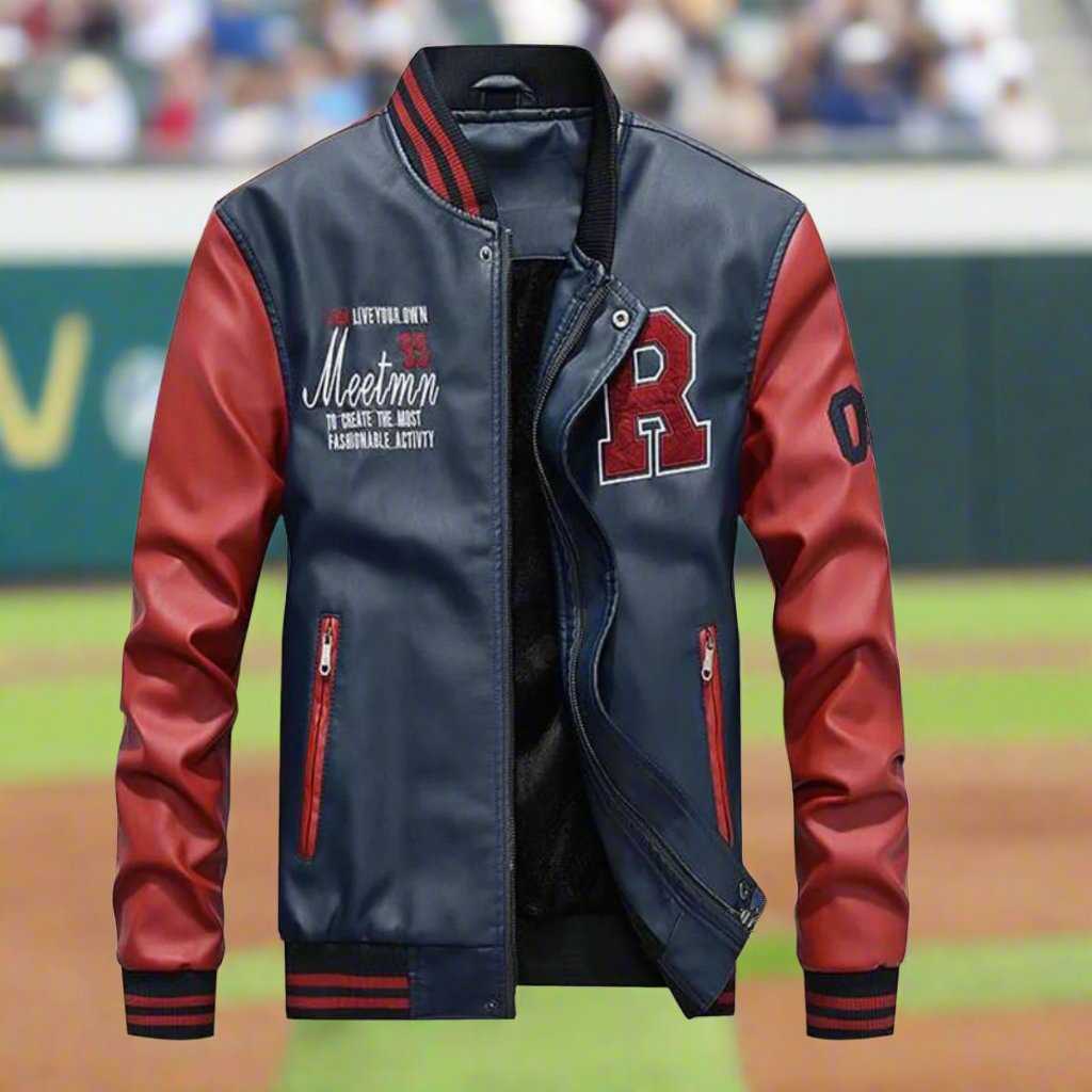 Men Jacket Promo 2025 Mens Baseball Faux Leather Jacket OP0323MJ-YEL-S 86 $ Coats Onetify Stew's Incense