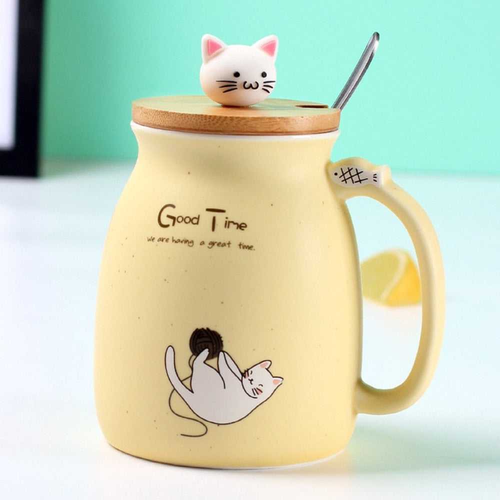 Mug Adorable Cat Cartoon Ceramic Coffee Mug CTM10211A-PNK 36 $ Mugs Onetify Stew's Incense