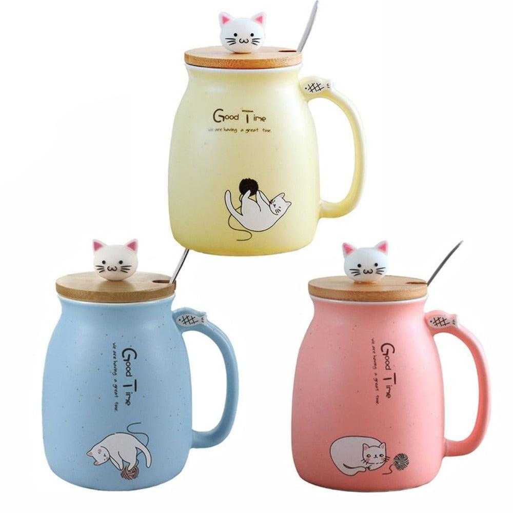 Mug Adorable Cat Cartoon Ceramic Coffee Mug CTM10211A-PNK 36 $ Mugs Onetify Stew's Incense