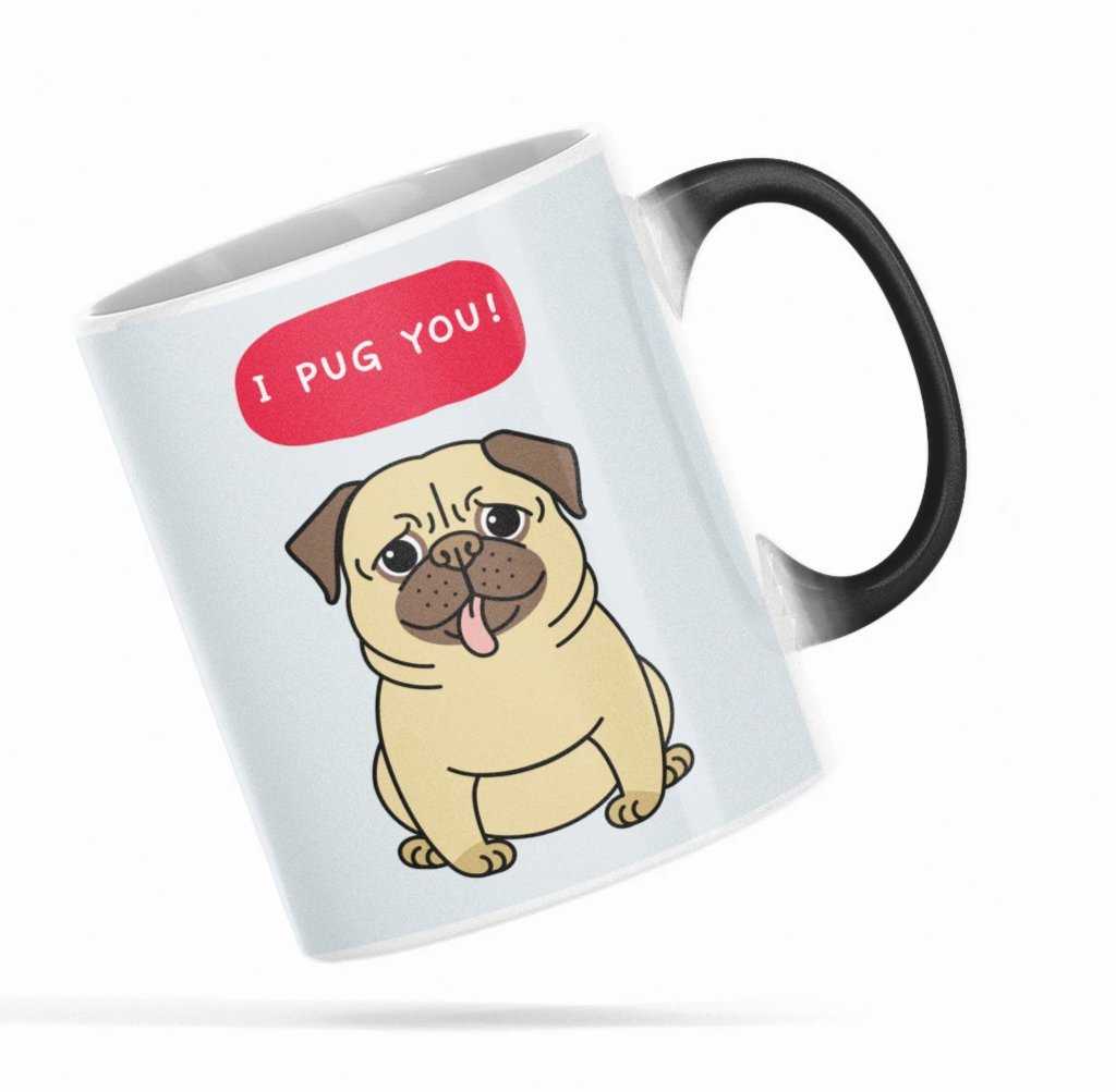 Mug I PUG You Puppy Heat Sensitive Color Changing Mug CCMLC1003C3 24 $ Mugs Onetify Stew's Incense