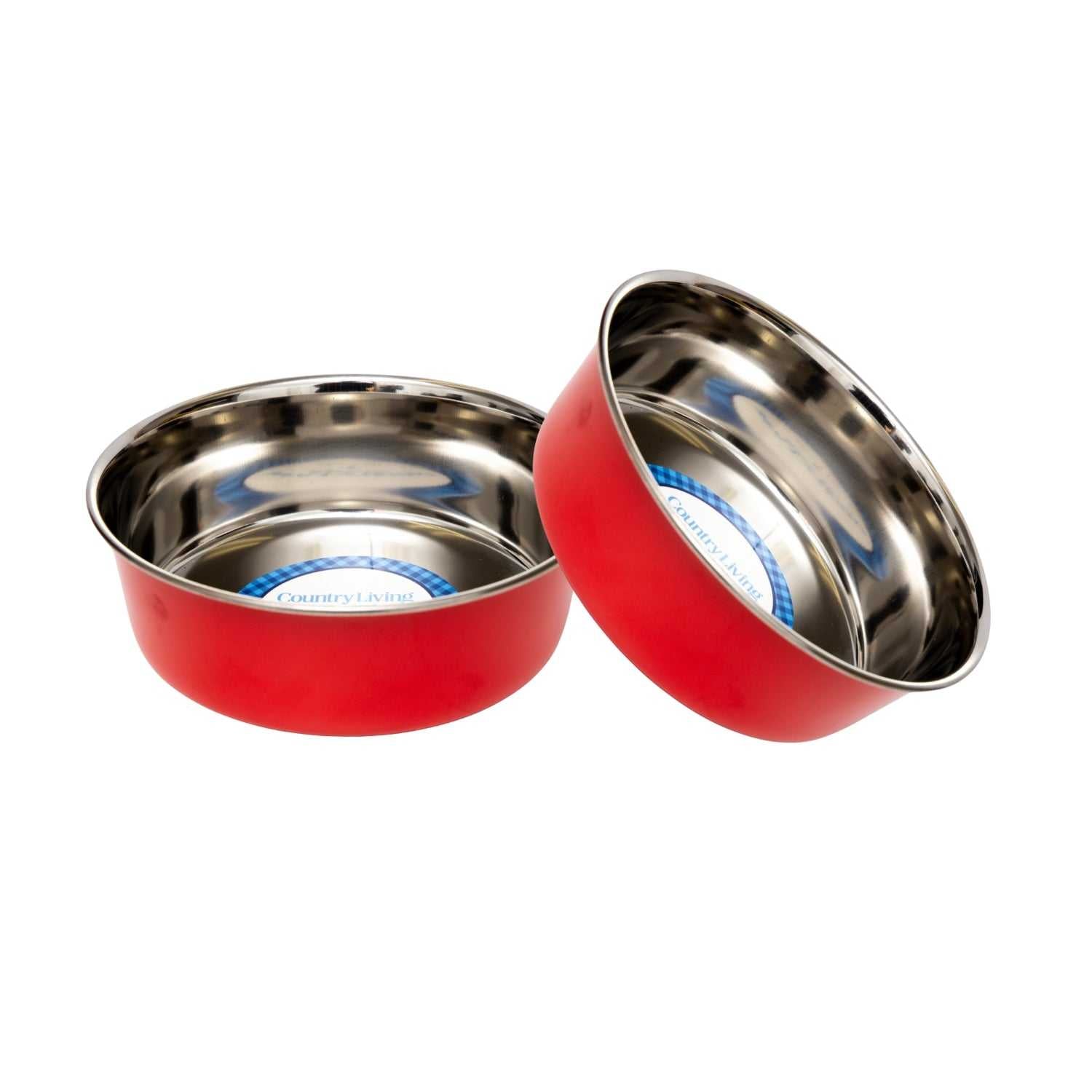 Bowl Country Living Set of 2 Heavy Gauge Stainless Steel Dog Bowls - Perfect for Food & Water SBS 2491 18 $ Pet Lovers Store American Pet Supplies Stew's Incense