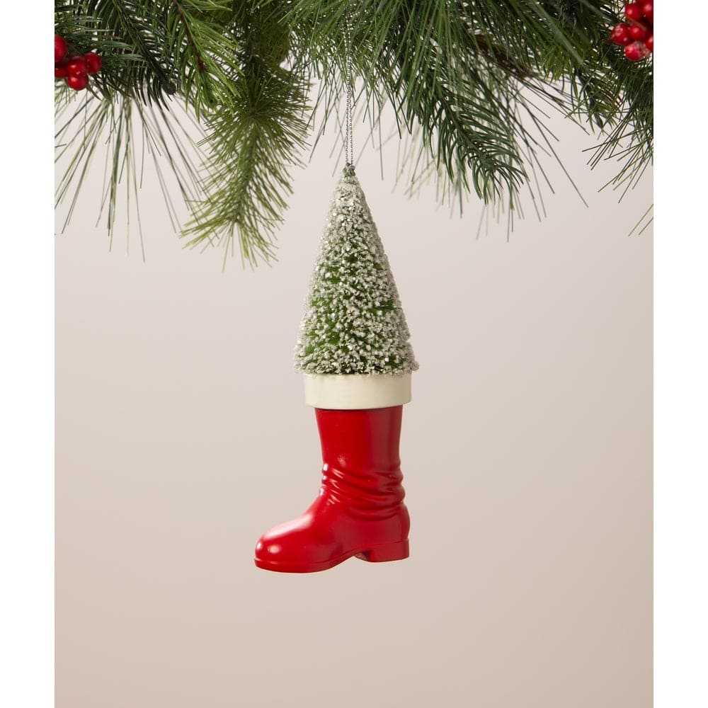 Christmas Santa Boot with Bottle Brush Tree Ornament LC3430 22 $ Shop All Quirks! Stew's Incense