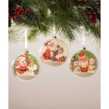 Holiday Ornaments Santa Glass Disk Ornament by Bethany Lowe Designs LC3432 9 $ Christmas Quirks! Stew's Incense