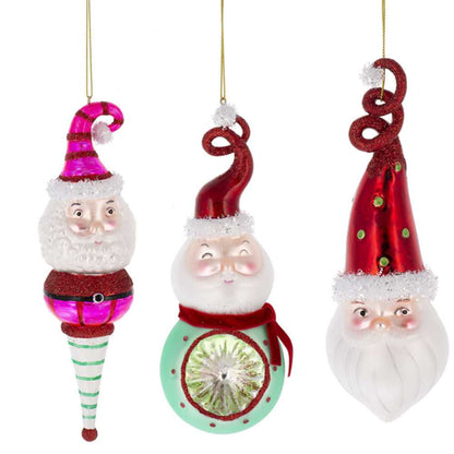 Seasonal Decor Vintage Santa Reflector Glass Ornaments Set of 3 MX185081 59 $ Christmas Quirks! Stew's Incense