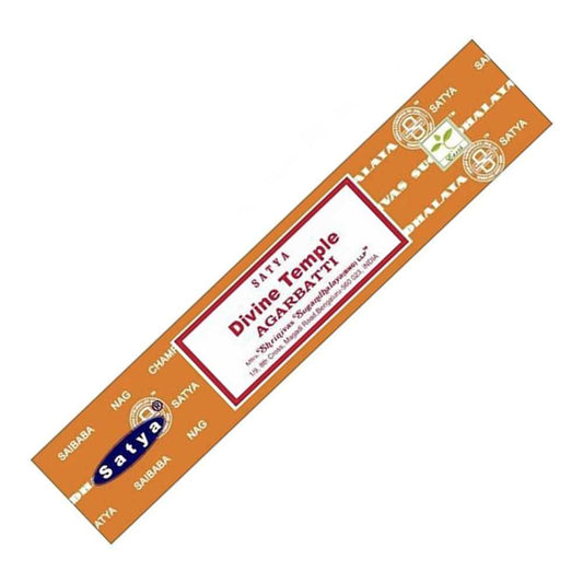 Incense Satya Divine Temple Incense Sticks 15 gm NCDIV15 1 $ The Witches Sage LLC Stew's Incense