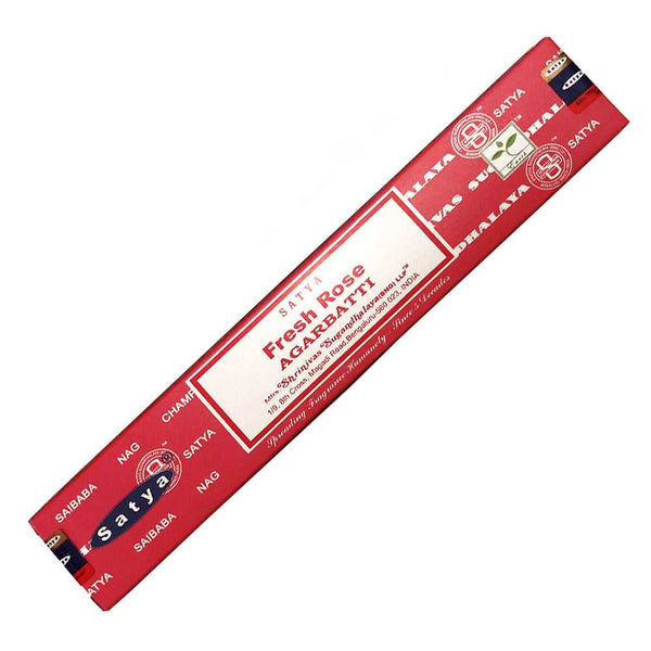 Incense Satya Fresh Rose Incense sticks 15 gm NCFRESH15 1 $ Shop All The Witches Sage LLC Stew's Incense