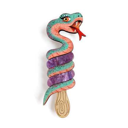 Brooches Snake Ice Cream Brooch by Laliblue 443623042581_76F4 49 $ Shop All Quirks! Stew's Incense