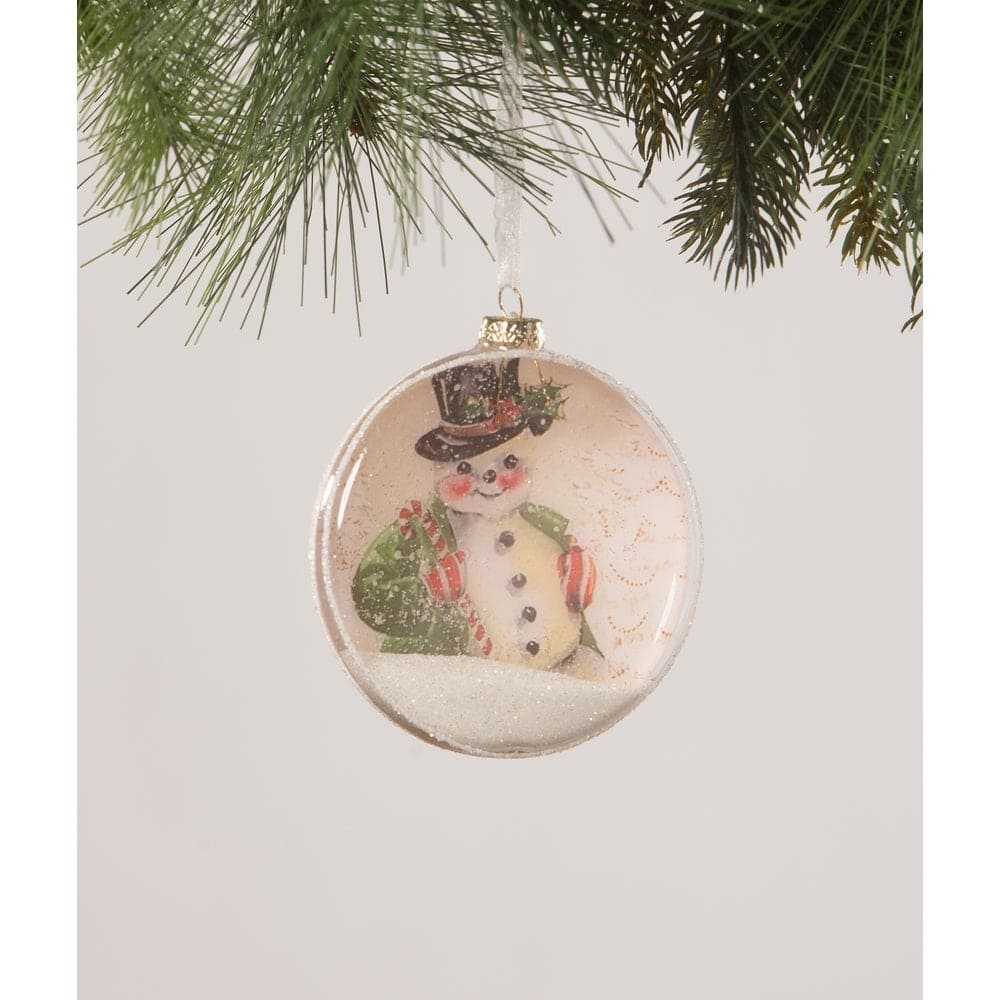Holiday Ornaments Snowman Glass Disk Ornament by Bethany Lowe Designs LC2484 9 $ Shop All Quirks! Stew's Incense