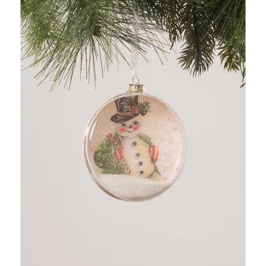 Holiday Ornaments Snowman Glass Disk Ornament by Bethany Lowe Designs LC2484 9 $ Shop All Quirks! Stew's Incense