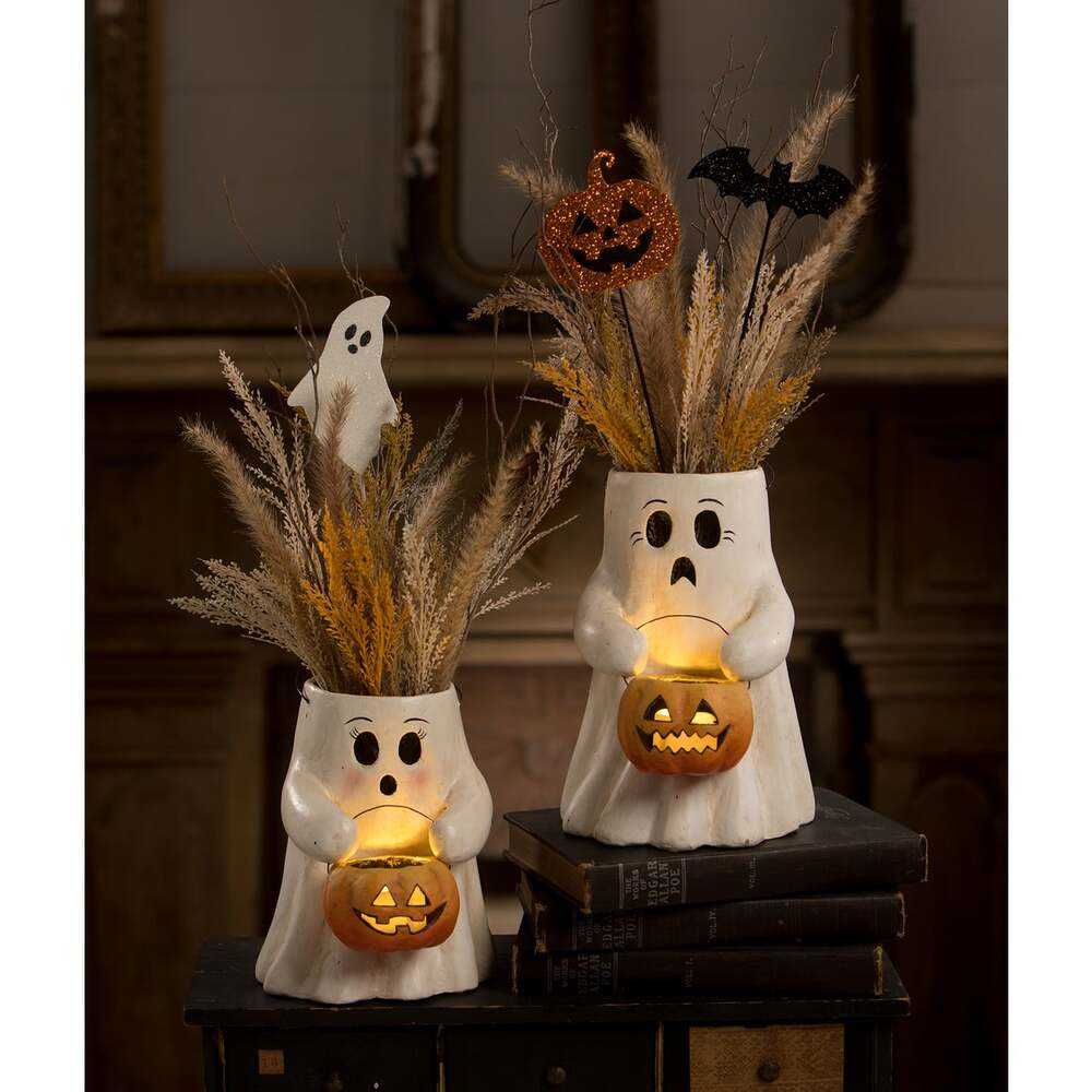 Figurines Sweet Boo With Pumpkin Bucket Paper Mache by Bethany Lowe Designs TJ2310 79 $ Shop All Quirks! Stew's Incense