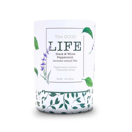 Tea The GOOD LIFE Black & White Peppermint Lavender-Infused TEA goodlife 18 $ Shop All Lavender Life Company Stew's Incense