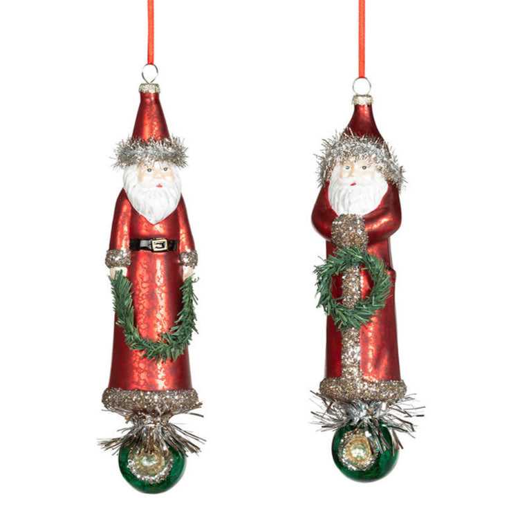 Holiday Ornaments Vintage St. Nick Glass Ornament Set of 2 XAO40401 29 $ Shop All Quirks! Stew's Incense