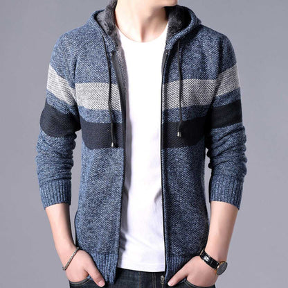 Men Sweaters and Cardigans Mens Striped Knit Cardigan with Hood OPMJ0807195E-LGRY-XS 64 $ Shop All Onetify Stew's Incense