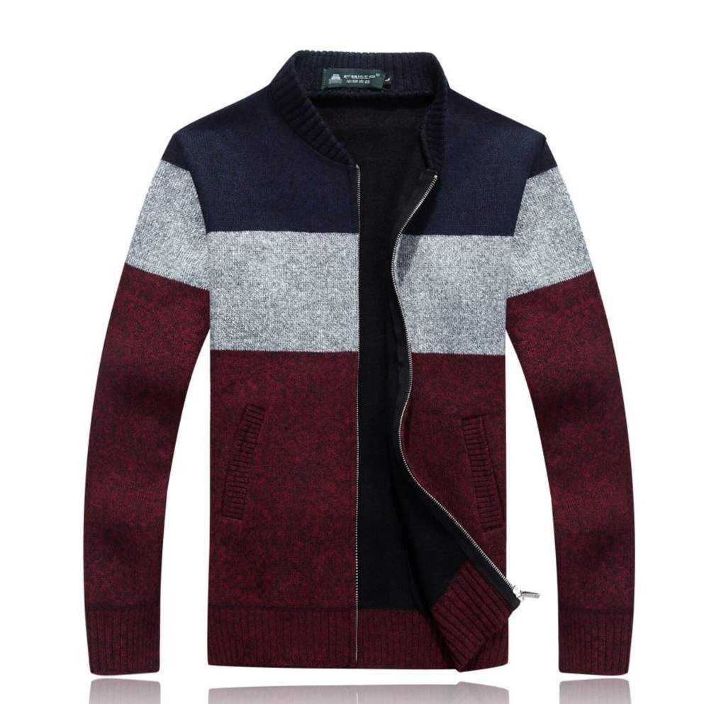 Men Sweaters and Cardigans Mens Color Block Zipper Cardigan PL1006M3C-DGRY-S 49 $ Coats Onetify Stew's Incense