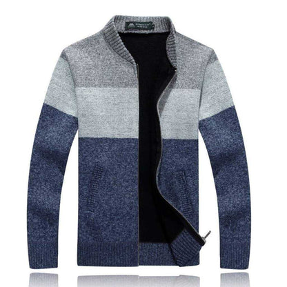 Men Sweaters and Cardigans Mens Color Block Zipper Cardigan PL1006M3C-DGRY-S 49 $ Coats Onetify Stew's Incense