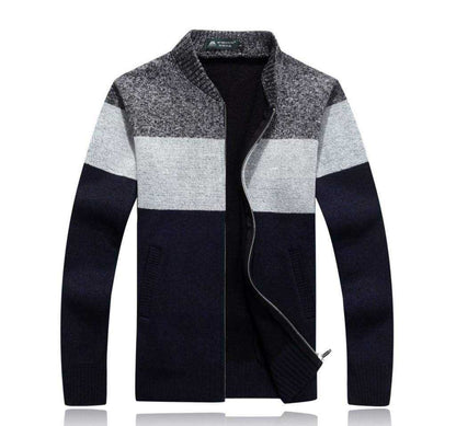 Men Sweaters and Cardigans Mens Color Block Zipper Cardigan PL1006M3C-DGRY-S 49 $ Coats Onetify Stew's Incense