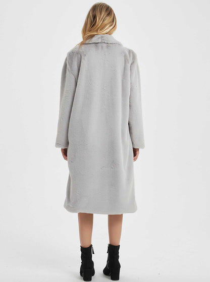 Women Coats Womens Faux Fur Coat with Notch Collars CSWC11271A-GIN-XS 99 $ Coats Onetify Stew's Incense