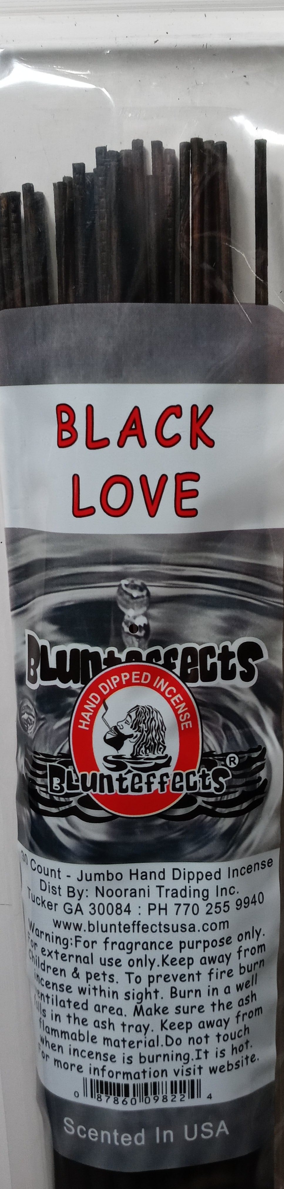 Blunteffects Black Love 19 Inch Jumbo Incense Sticks -- 30 Sticks