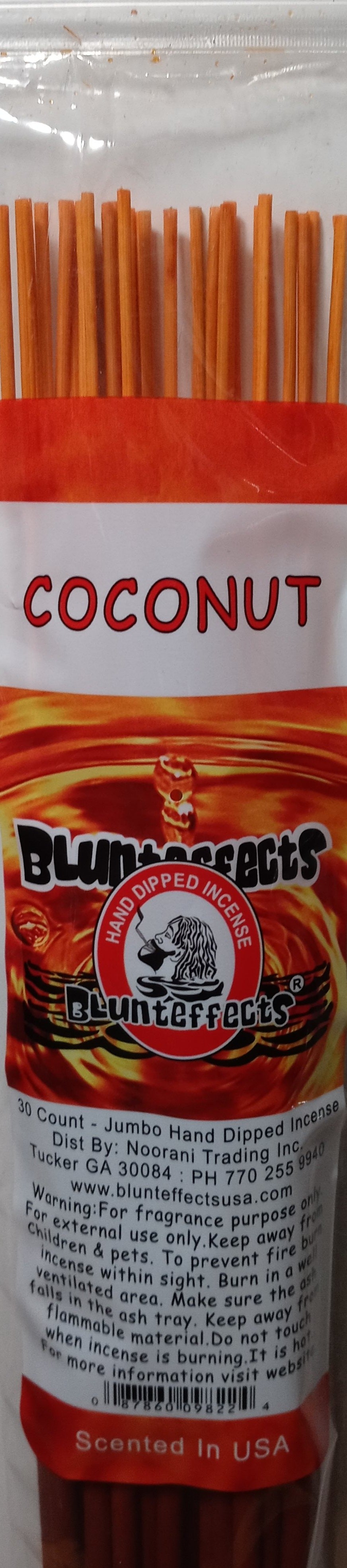 Blunteffects Coconut 19 Inch Jumbo Incense Sticks -- 30 Sticks