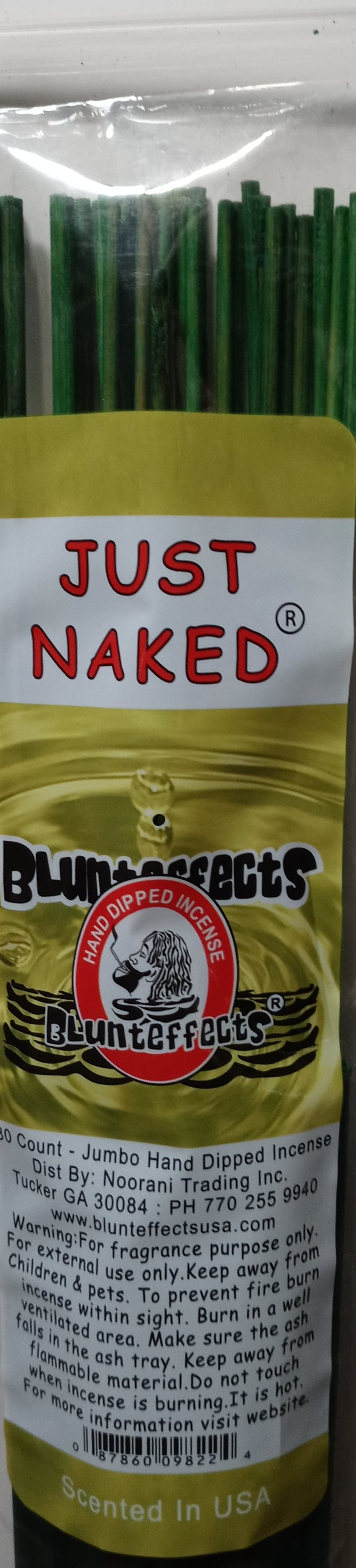 Blunteffects Just Naked 19 Inch Jumbo Incense Sticks -- 30 Sticks