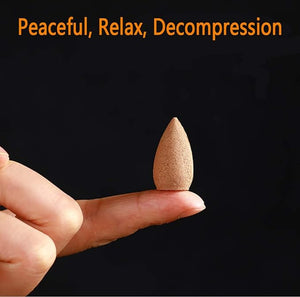 600 pcs Backflow Incense Cones for Waterfall Natural Scents for Incense Waterfall Burner