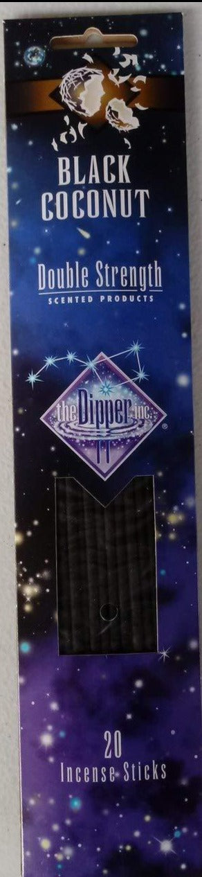 The Dipper Black Coconut 11 Inch Incense Sticks - 20 Sticks