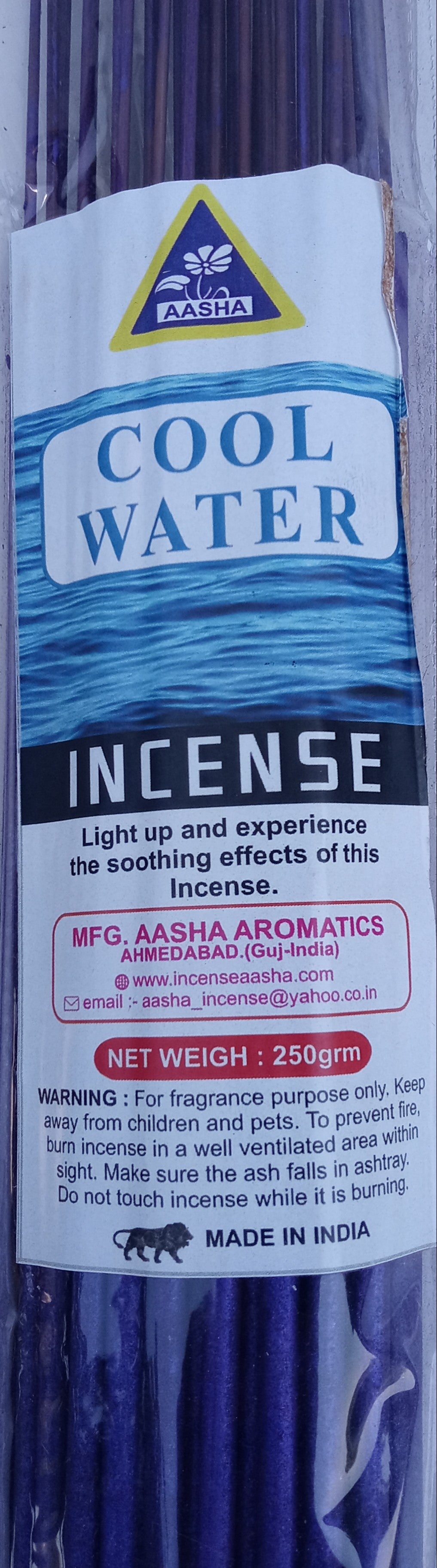 Aasha Cool Water Jumbo Incense Sticks-16 Inch-40 Sticks