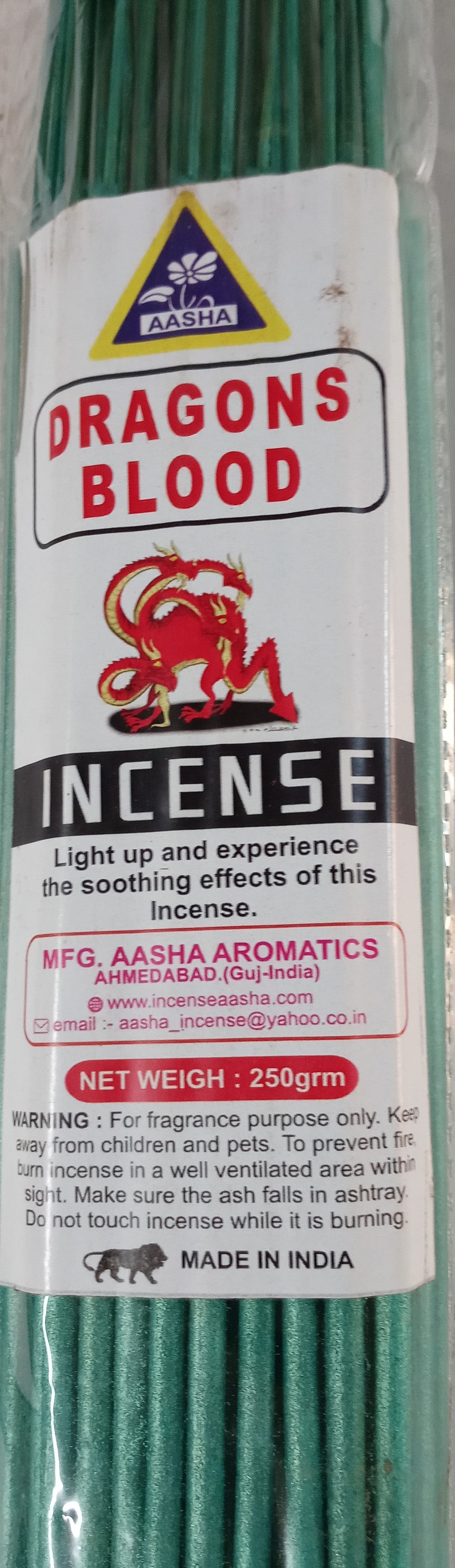 Aasha Dragons Blood Jumbo Incense Sticks-16 Inch-40 Sticks