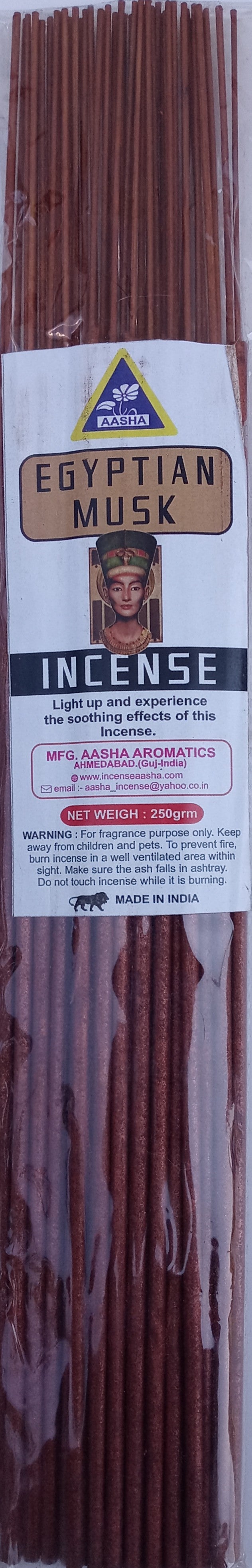 Aasha Egyptian Musk Jumbo Incense Sticks-16 Inch-40 Sticks