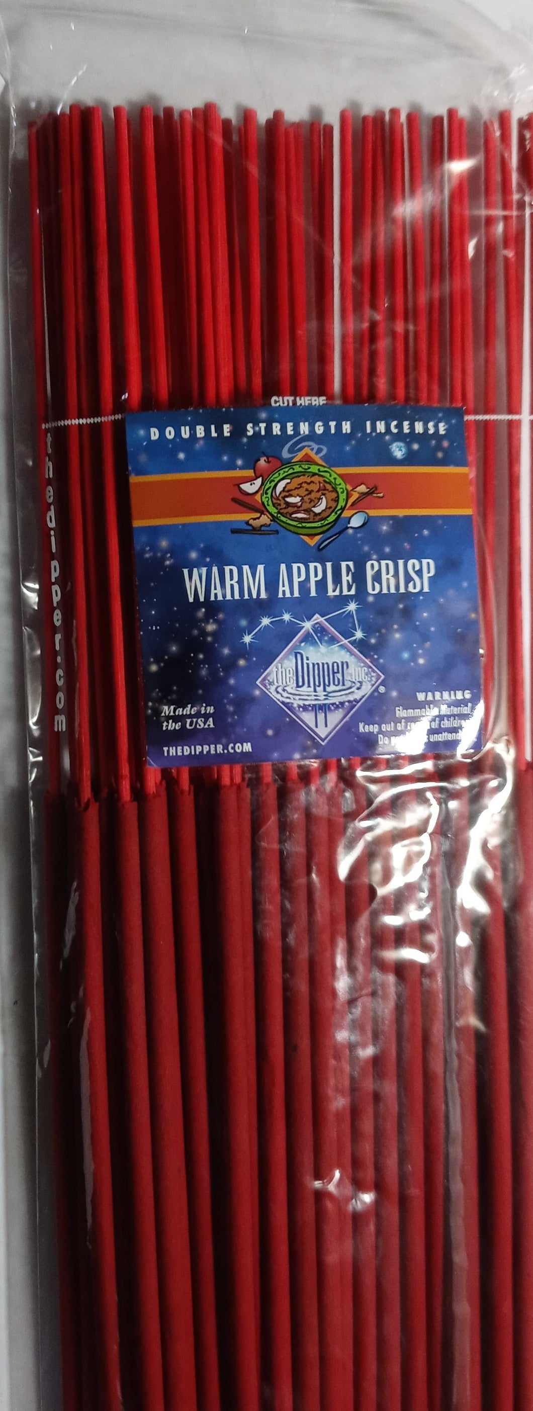 The Dipper Warm Apple Crisp 19 Inch Jumbo Incense Sticks - 50 Sticks